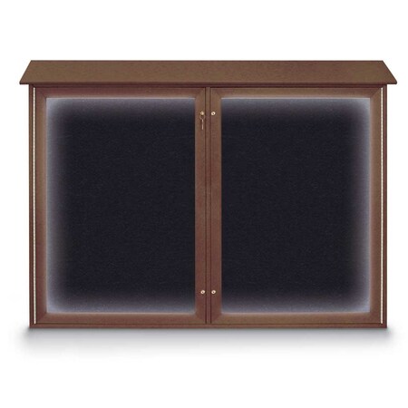 United Visual Products Open Faced Traditional Corkboard, 72x48" UV646A-BLACK-KEYLIME